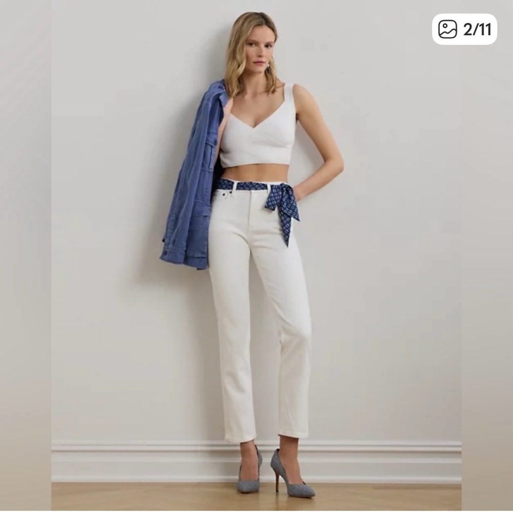 Lauren Ralph Lauren White‎ Straight leg jeans. Size 14. - Picture 5 of 13